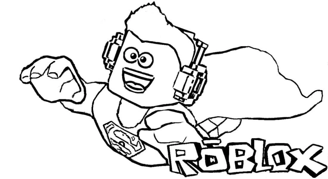 Kolorowanka Roblox superman